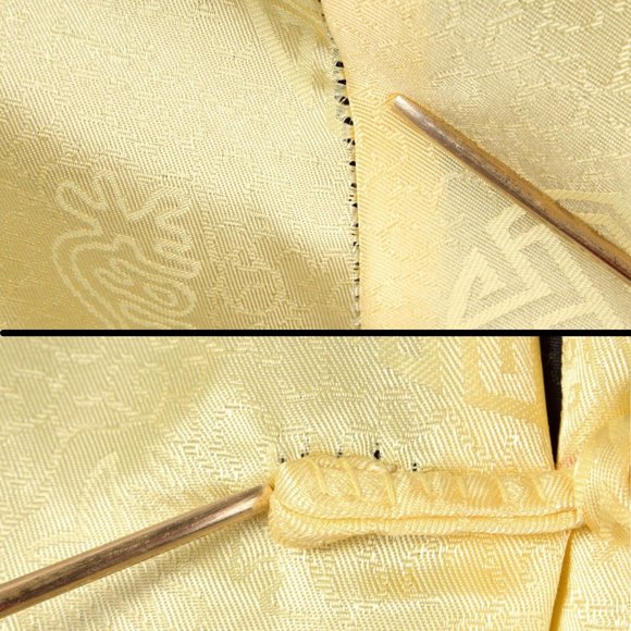 EASTERN COLLECTION Yellow & Black Asian Reversible Traditional Jacket Size XXXL - Picture 10 of 10